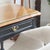 Louis XV Desk in Oak with Black Lacquered Frame and Glass Top, 1950 For Sale - Image 3 of 15