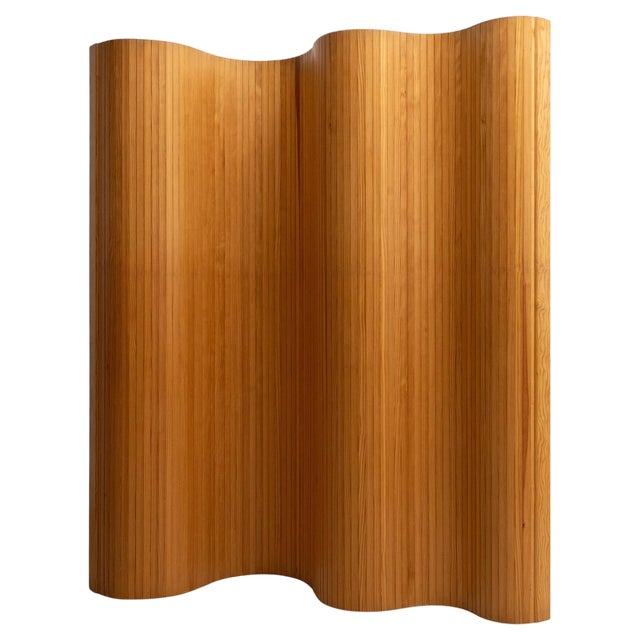 Wood Room Divider in the style of Alvar Aalto, 1970s For Sale