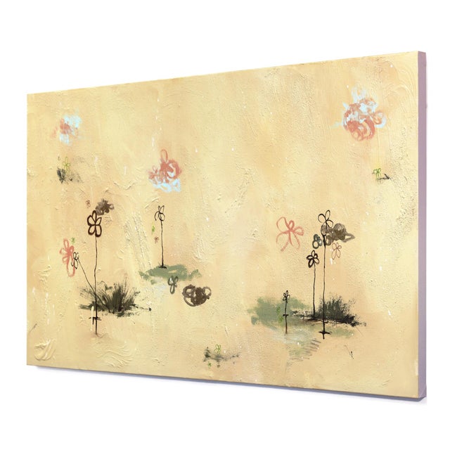 Contemporary Morning Blooming - Original Colorful Floral Abstract Mixed Media Painting on Canvas by Amber Goldhammer For Sale - Image 3 of 9