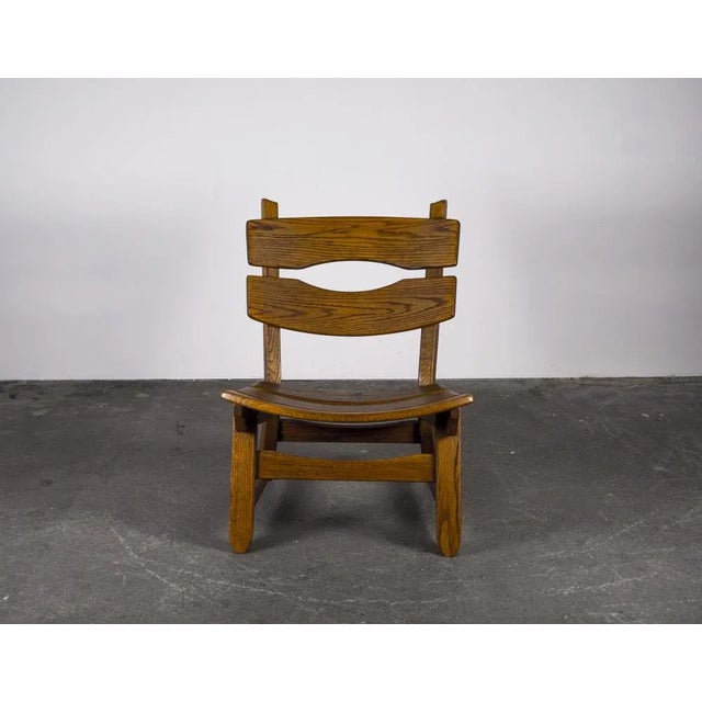 Brutalist Chair in Oak by Dittmann & Co fort Awa Radbound, 1960s For Sale - Image 18 of 18