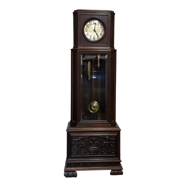 Very Rare Antique German Black Forest Lenzkirch Tall Case Clock - Floor Model - Weight Driven For Sale