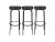 Vintage Black Stools, Set of 3 For Sale