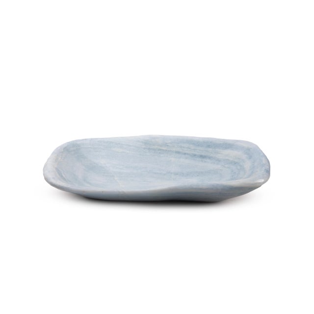 Hand Carved Blue Calcite Vide-Poche For Sale - Image 4 of 4