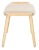 Tapered Leg Bench in Beige & Natural For Sale - Image 4 of 7