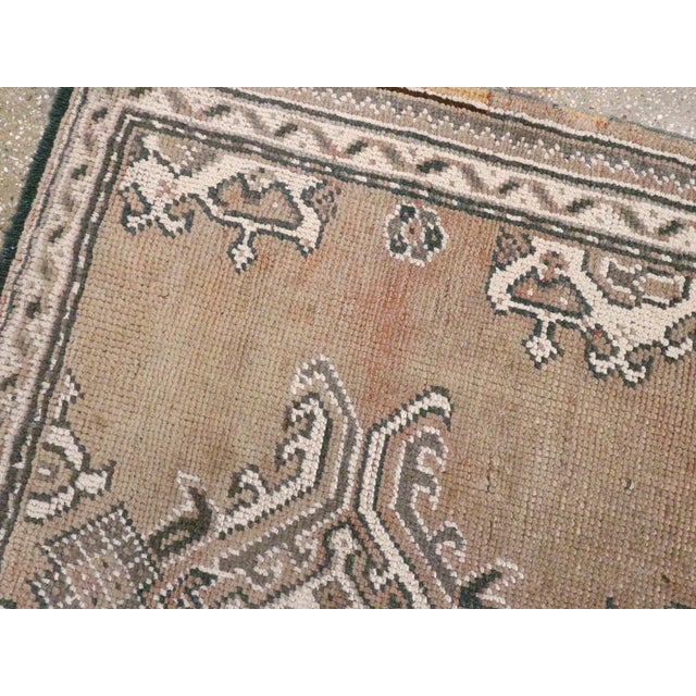 Galerie Shabab Collection Early 20th Century Turkish Oushak Accent Rug For Sale - Image 4 of 6