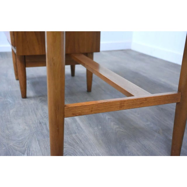 1960s Oak Mid Century Modern Desk For Sale - Image 10 of 12