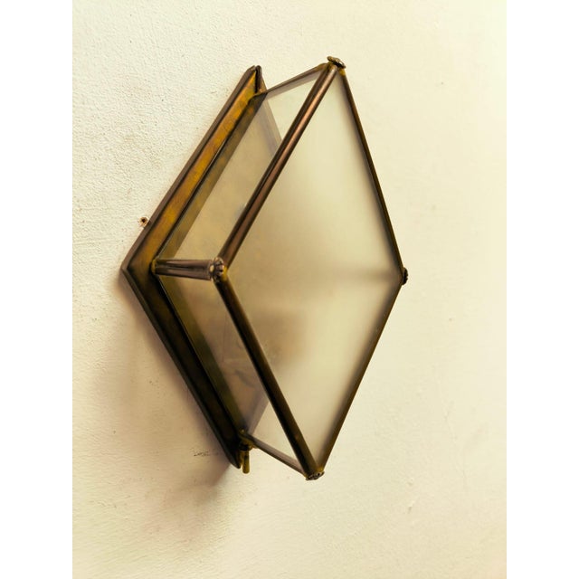 Vintage Brass Lantern with Glass, 1960s For Sale - Image 16 of 18