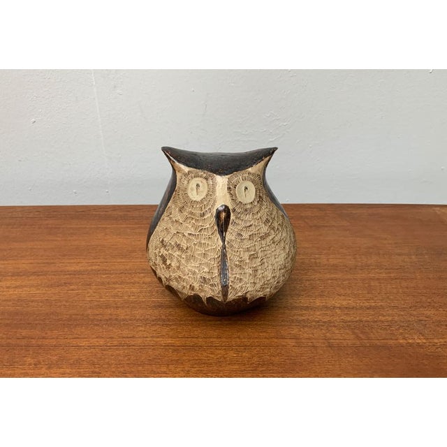 Large Studio Pottery Owl Sculpture, 1980s For Sale - Image 11 of 18