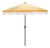 Lucerna 9 Ft Crank Umbrella, Yellow Stripe/Brown Pole For Sale