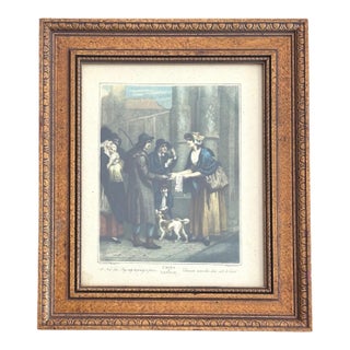 Vintage Framed Print from Francis Wheatley's "Cries of London" "A new love song" For Sale