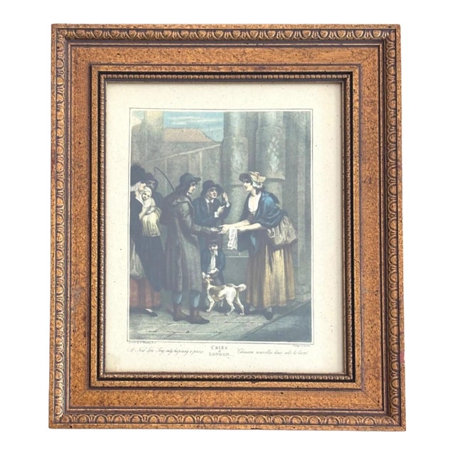 Vintage Framed Print from Francis Wheatley's "Cries of London" "A new love song" For Sale
