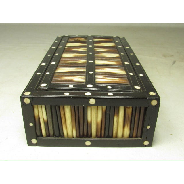 Black Anglo Indian Quill Pencil Box For Sale - Image 8 of 13