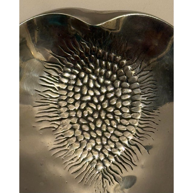 1990s 1992 Mariposa Brillante Arthur Court Style Aluminum Pear Dish For Sale - Image 5 of 8