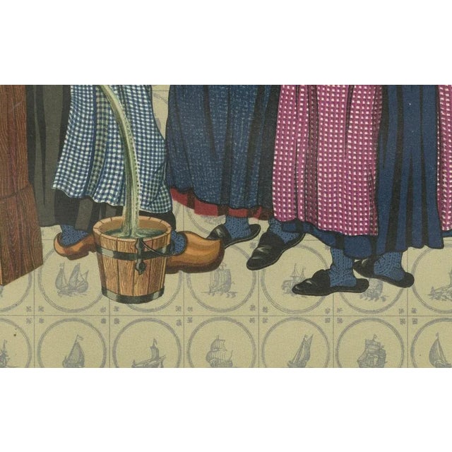 Girls of Urk in Holland at the Village Pump in Traditional Workwear, 1932, Paper For Sale - Image 4 of 10