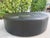 Contemporary Poltrona Frau Cubo D120 Black Pelle Leather Round Ottoman on Casters For Sale - Image 3 of 12