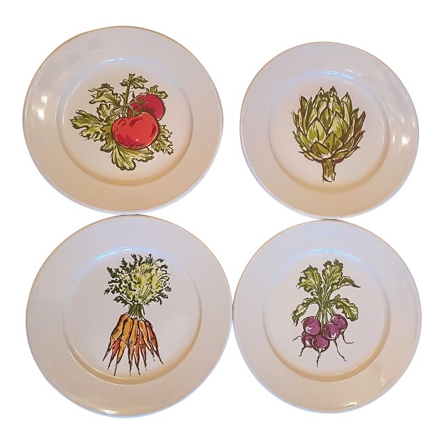 Farm Fresh Plates- Set of 4 For Sale