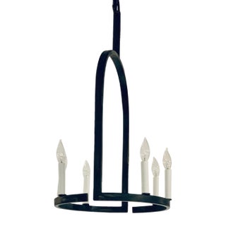 Currey & Co. Transitional Iron Chandelier For Sale