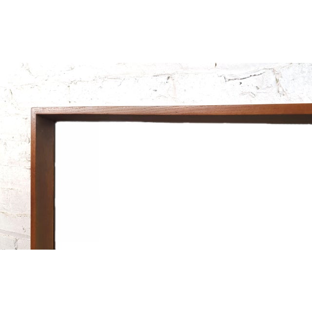 Elegant Restored Original Mid Century Modern Walnut Wall Mirror Mainline by Hooker For Sale In Chicago - Image 6 of 7