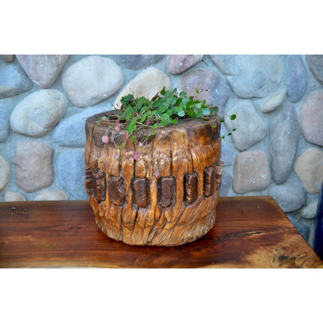 Rustic Antique Rustic Wooden Wheel Hub For Sale - Image 3 of 6