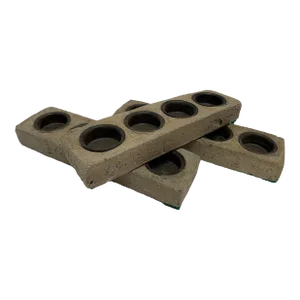 Set of Three Rustic Stone Tea Light Candleholders