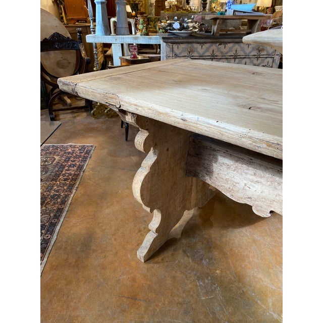 French French Bleached Farm Table For Sale - Image 3 of 9