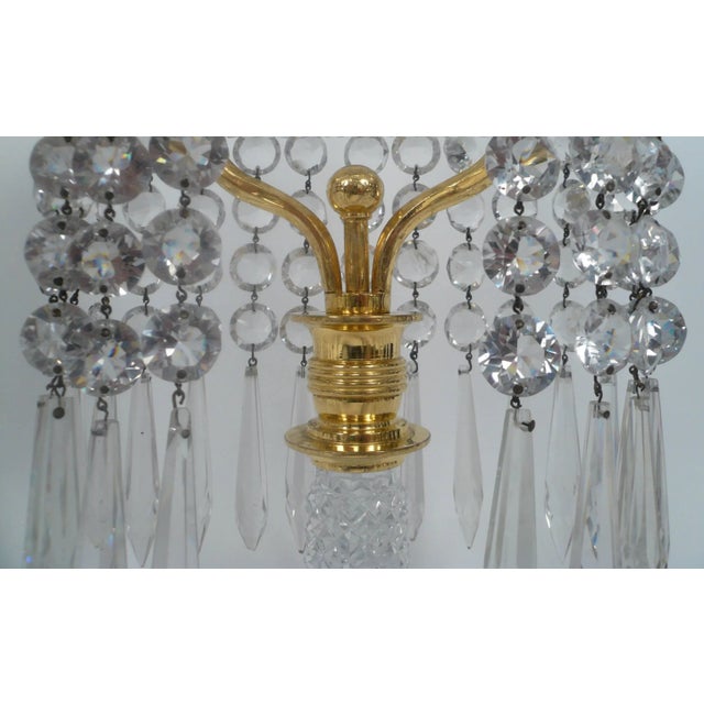 Transparent English Regency Cut Glass Candelabra Attributed to John Blades - A Pair For Sale - Image 8 of 9