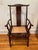 Wood Vintage Asian Chinoiserie Yoke Back Chair For Sale - Image 7 of 12