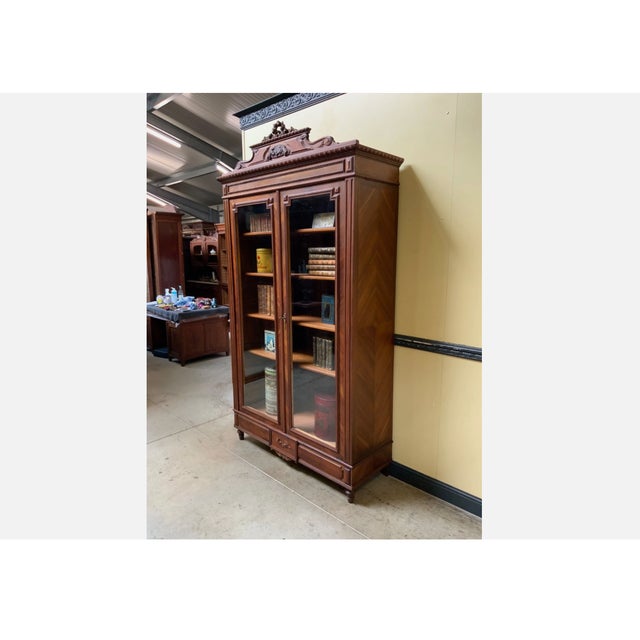 Antique Art Nouveau China Display Cabinet, 1910 For Sale - Image 4 of 11