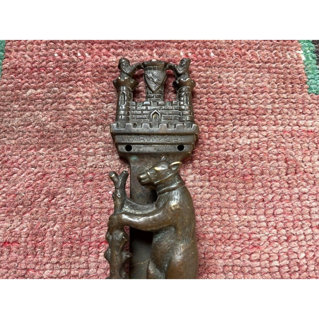 Bronze English Warwick Bear Door Knocker For Sale - Image 8 of 14