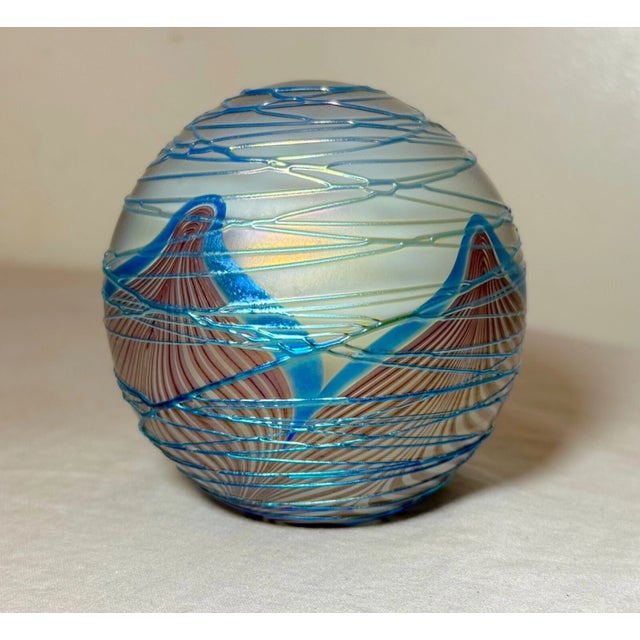 Up for sale is a wonderful vintage hand blown studio art glass paperweight. It is done with an exquisite detailing, has...