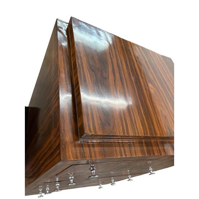 Metal Early 20th Century Pair of Art Deco Chests For Sale - Image 7 of 15