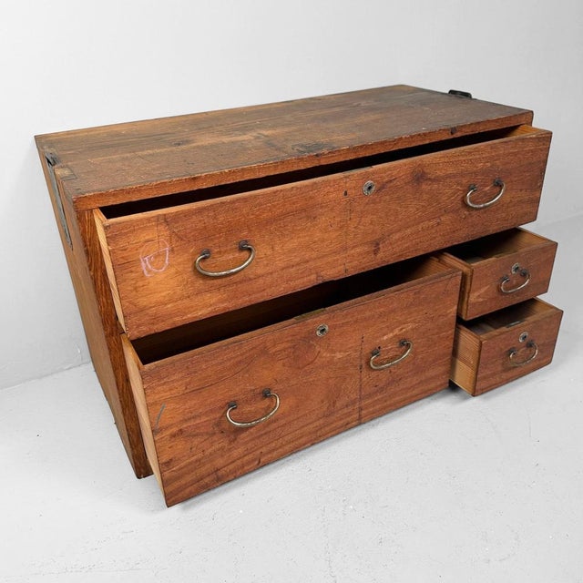 Japanese Kimono Tansu Chest of Drawers, 1920s For Sale - Image 4 of 13