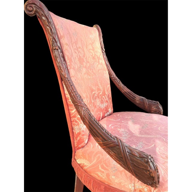 Wood 1920s Antique Hollywood Regency Armchair For Sale - Image 7 of 12