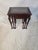 American Vintage Mahogany 3-Piece Nesting Tables With Glass Top – Queen Anne Style For Sale - Image 3 of 5