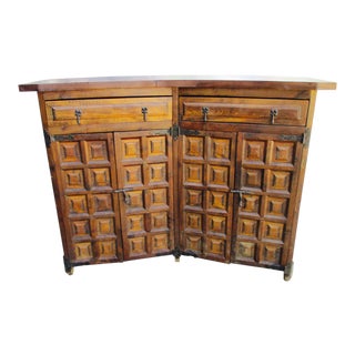 Vintage Spanish Bow Front Bar For Sale