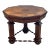 Wood and Metal Side Table Etching and Inlaid Wood by Arte Brotto For Sale