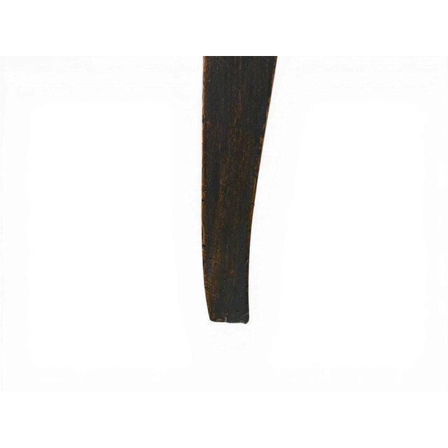 Dark Lacquered Fir Side Table For Sale - Image 9 of 13