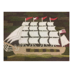 "Clipper Ship Hand-Loomed Rug" 1959 by George Wells of Locust Valley, l.i.