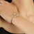 Sky Blue Modernist Pear-Cut Aquamarine & Diamond Toi Et Moi Open Cuff Bangle, March Birthstone Gift For Sale - Image 8 of 12