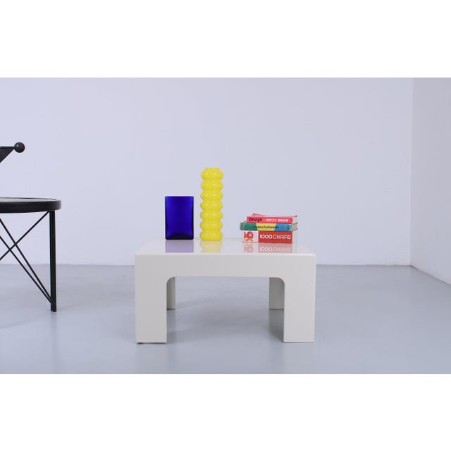 Space Age White Square Coffee Table from Artifort, 1970s For Sale - Image 6 of 13