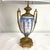 Vintage Gilt Bronze and French Porcelain Lamp Pair With Silk Shades For Sale - Image 9 of 12