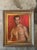 Vintage Boho Original Oil Portrait of Man For Sale - Image 10 of 10