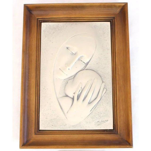 1970s Vintage Sterling Silver Mother and Child Minting Plaque For Sale - Image 9 of 10