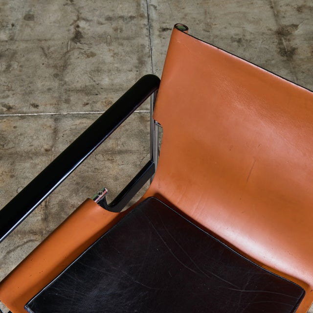Charles Pollock Tan Leather Sling Chair for Knoll For Sale - Image 12 of 18