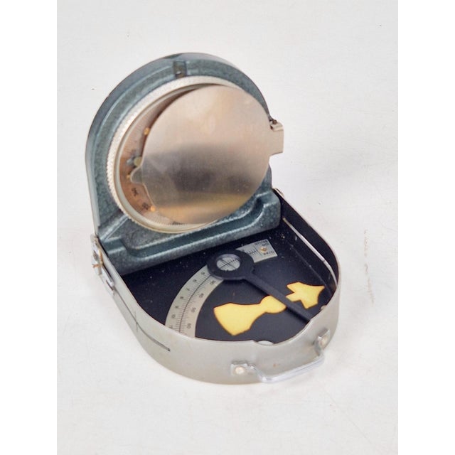 Glass Vintage Model II Bezard Liquid Compass in Leather Case from Lufft, 1950s For Sale - Image 7 of 16