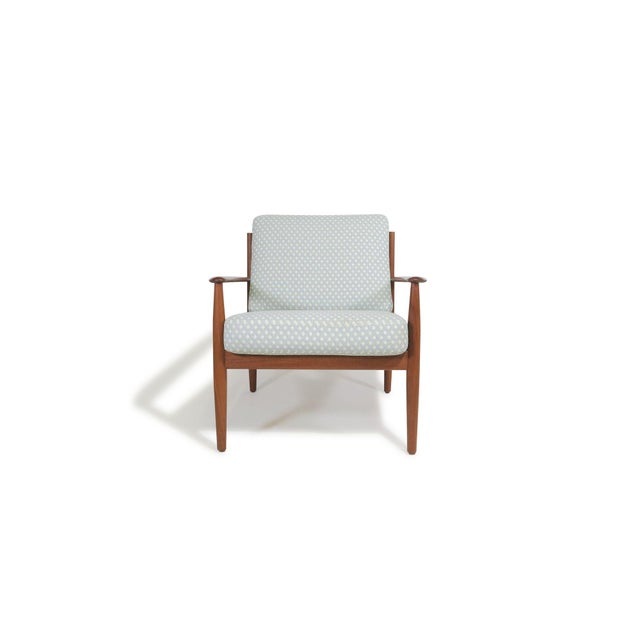Danish Modern teak lounge chair designed by Grete Jalk for France & Sons Denmark, circa 1958 and imported by John Stuart...