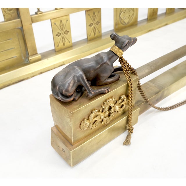 Large Antique Ornate Solid Brass Fireplace Fender Towel Rack c1900s Stunning For Sale - Image 15 of 15