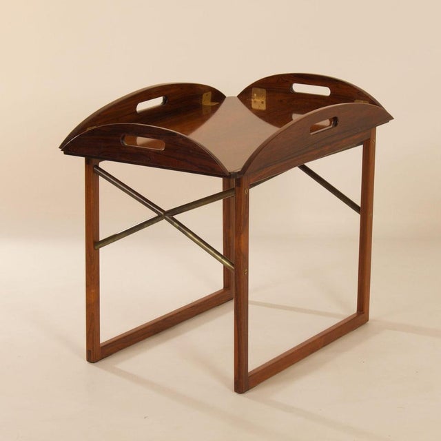 Wood Danish Rosewood Side Table by Swend Langkilde for Illums Bolighus, 1960s For Sale - Image 7 of 15