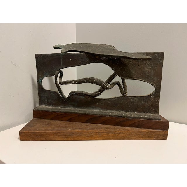 Brown 1966, Walter Harvey Moore, Jr. (1922-2012), Modern Figurative Cast Bronze Sculpture, Signed For Sale - Image 8 of 9