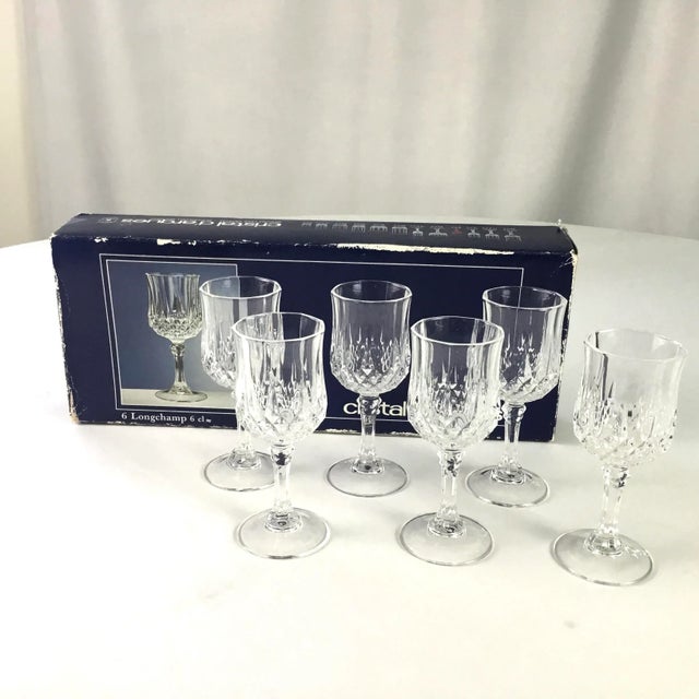 1970s Cristal D’arques Wine Glasses- Set of 6 For Sale - Image 6 of 7